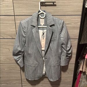 Cinq à Sept Gray Striped Blazer